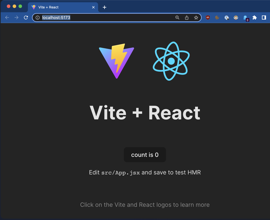 Using Vite Create a New React App